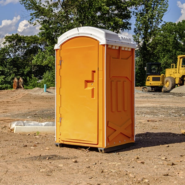 how often are the porta potties cleaned and serviced during a rental period in Carlton County